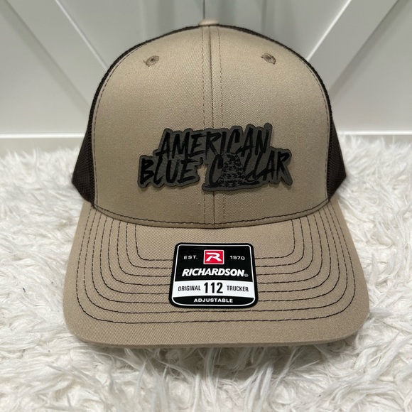 Laser engraved Richardson 112 trucker hat. American blue collar. - Picture 2 of 2
